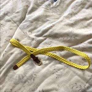 Bright yellow J. Crew belt